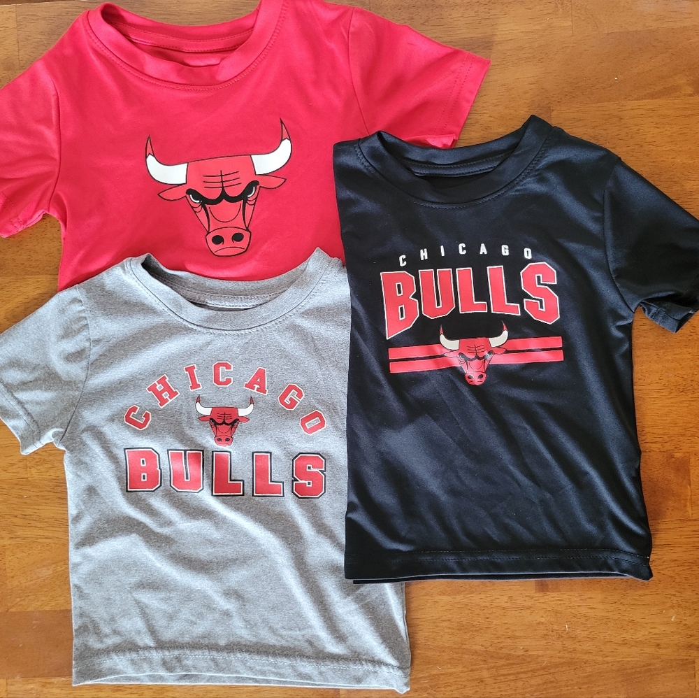 NBA Chicago Bulls Basketball T-Shirt Toddler Kids Size 2T 3PC Set